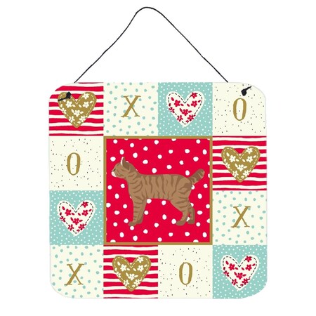 Carolines Treasures 6 x 6 in. Highlander Lynx No.1 Cat Love Wall or Door Hanging Prints CK5624DS66